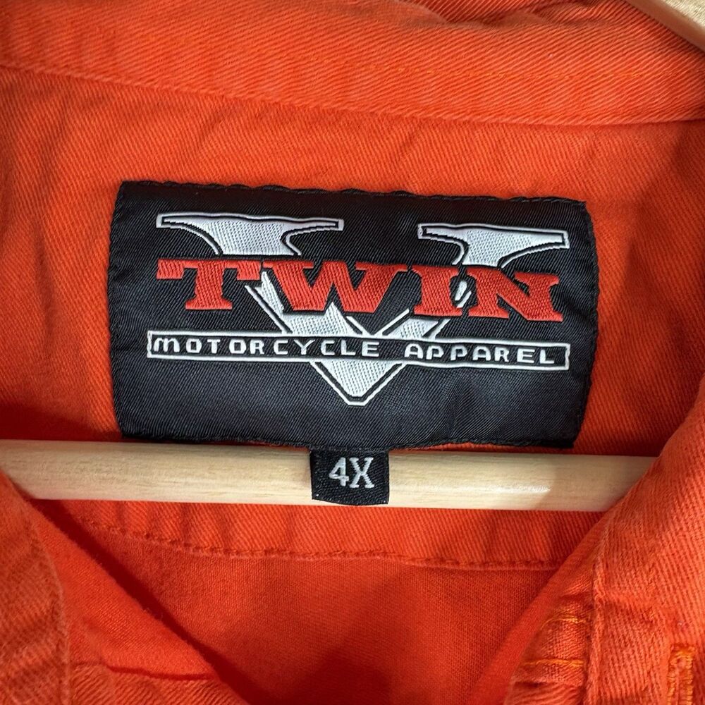 Vintage Sturgis Bike Week Vest, 4XL, Orange, V-Twin Motorcycle Apparel Wolves - Picture 4 of 7